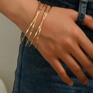 Gold Arm Cuff Bracelet